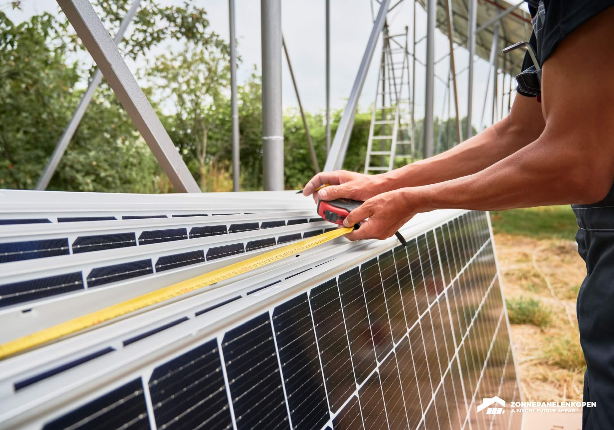 maat zonnepanelen