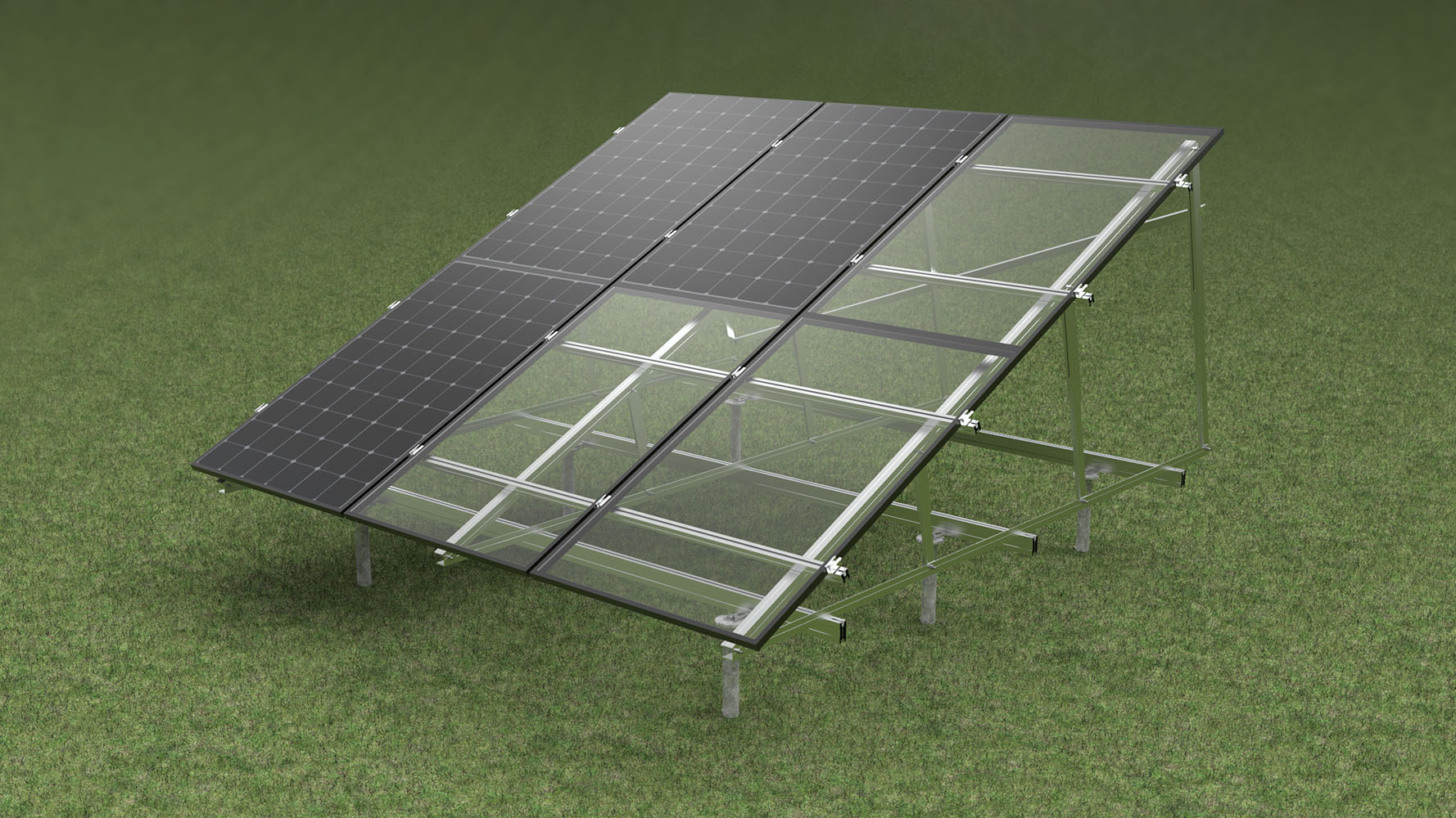 zonnepanelen veldopstelling